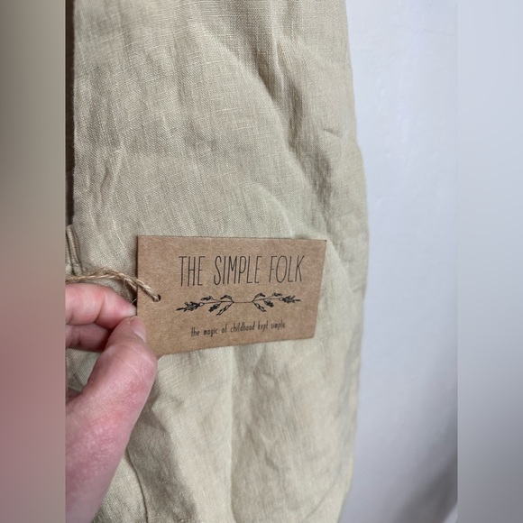 The Simple Folk Linen Overall Romper NWT 8/9 Year - Picture 6 of 7